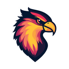 Bird sports mascot logo vector illustration