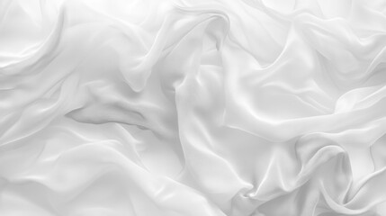 Fototapeta premium Soft white wrinkled fabric for graphic design or wallpaper.