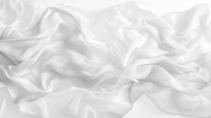 Obraz premium Soft white wrinkled fabric for graphic design or wallpaper.