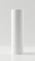Matte White Tube Mockup on Light Background