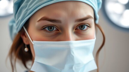 A dedicated female doctor in a surgical environment focuses on her vital role in patient care, embodying strength and resilience on International Women Physicians Day