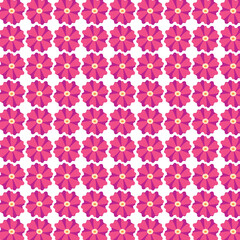 seamless pattern with pink flowers