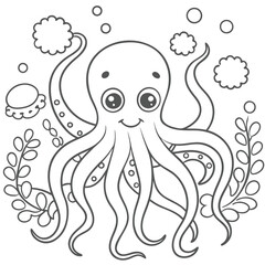 Obraz premium coloring page outline for the kids