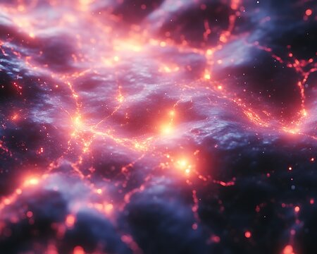 Glowing lava texture, fiery abstract background. - Powered by Adobe