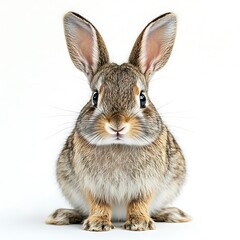 Obraz premium Cute bunny rabbit, studio shot, white background, pet. (2)