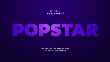 Pop editable text effect 3d