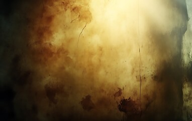 Abstract grunge texture with yellow and brown tones, resembling smoke or fire.