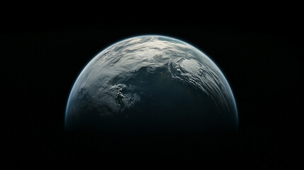 Earth's curvature and a tropical cyclone viewed from space.