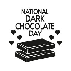 National dark chocolate Day Background Template design for Poster or Banner