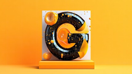 A stylized letter 'G' with vibrant colors and dynamic shapes on a bright background.