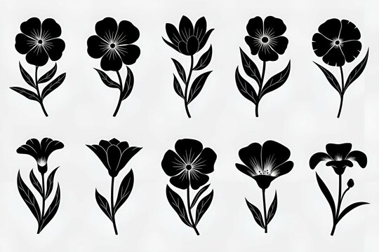 Flower Silhouette Pattern Images – Browse 1,345,830 Stock