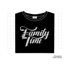 Family Time text Vector  Illustration, Streetwear, Typography,Graffiti, poster, on white background