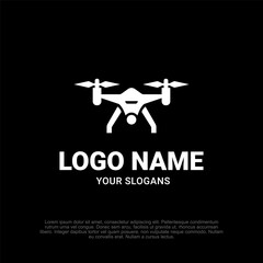 Modern and minimalist drone logo, representing innovation and precision for a contemporary brand presence