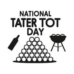National tater tot Day Background Template design for Poster or Banner