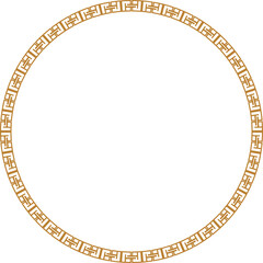 Golden Chinese Frame Decoration Vector