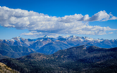 Overlook Mountains Clouds Fall Day