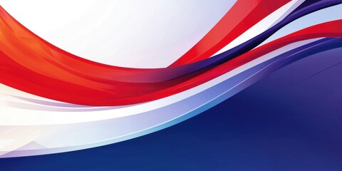 Abstract Independence Day Celebration with Dynamic Red, White, and Blue Design