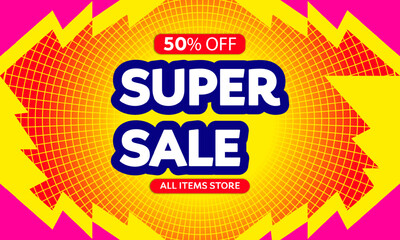 colorful cover for super sale with a colorful background