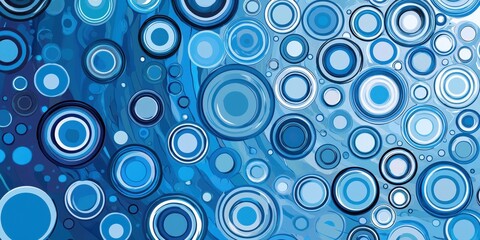 Abstract Raindrop Patterns Creating Calming Tech-Inspired Design