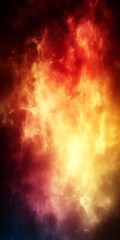 Fiery, colorful smoke cloudscape.