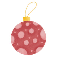 Christmas ball element with glitter, snowflakes, shiny and glossy isolated.
