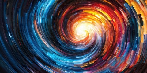Colorful Swirling Brush Strokes Create Artistic Background