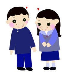 告白をする日本人学生
