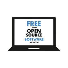 Free and open source software Month Background Template design for Poster or Banner