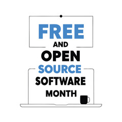 Free and open source software Month Background Template design for Poster or Banner