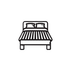 Bed icon vector symbol design art illustration