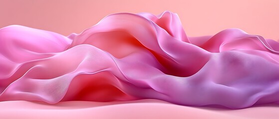 Obraz premium Pink and purple silk fabric flowing.