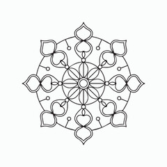 simple flower mandala design vector illustration