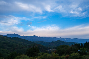 後立山連峰の稜線