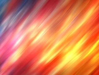Obraz premium Abstract diagonal motion blur background in red, orange, yellow, and blue hues.