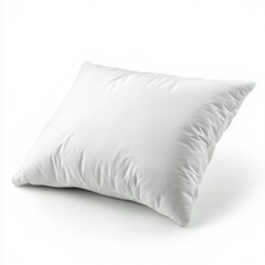 Sleep white pillow isolated on white background