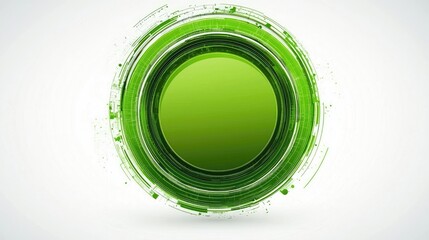 Fototapeta premium A circular green graphic design element with a modern, abstract style.