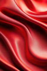 Obraz premium Red Silk Fabric Close-Up Texture.