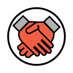 Modern Hand Shake Logo