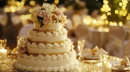 Fototapeta premium Realistic Photograph Capturing a Quinceanera Celebration in a Festive Setting