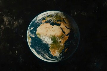 Obraz premium Earth from Space with Focus on Africa