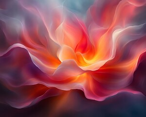 Abstract swirling fiery flower.