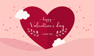 Cupids sky valentine day background