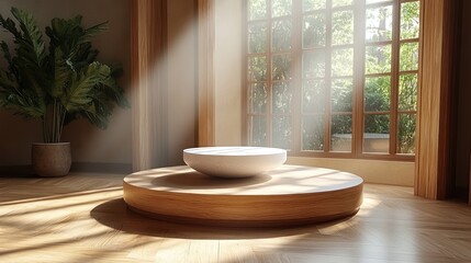 Sunlit Serenity: A Minimalist Interior Scene