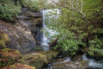 waterfall near highlands, nc