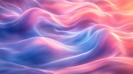 Fototapeta premium Abstract waves in soft pastel colors creating a serene, dreamy atmosphere.