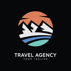 Minimal travel agency logo design