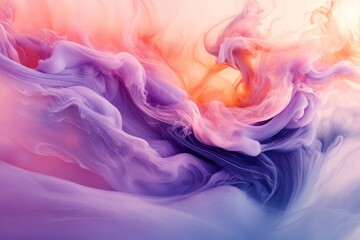Obraz premium Abstract composition of flowing purple smoke and soft light