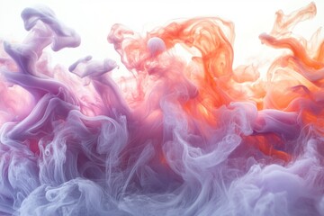 Obraz premium Abstract purple and orange swirls with radiant gradients