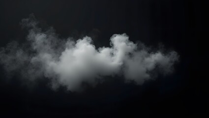 Fototapeta premium dramatic cloud smoke explosion on black background