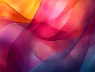 Abstract colorful flowing fabric waves.